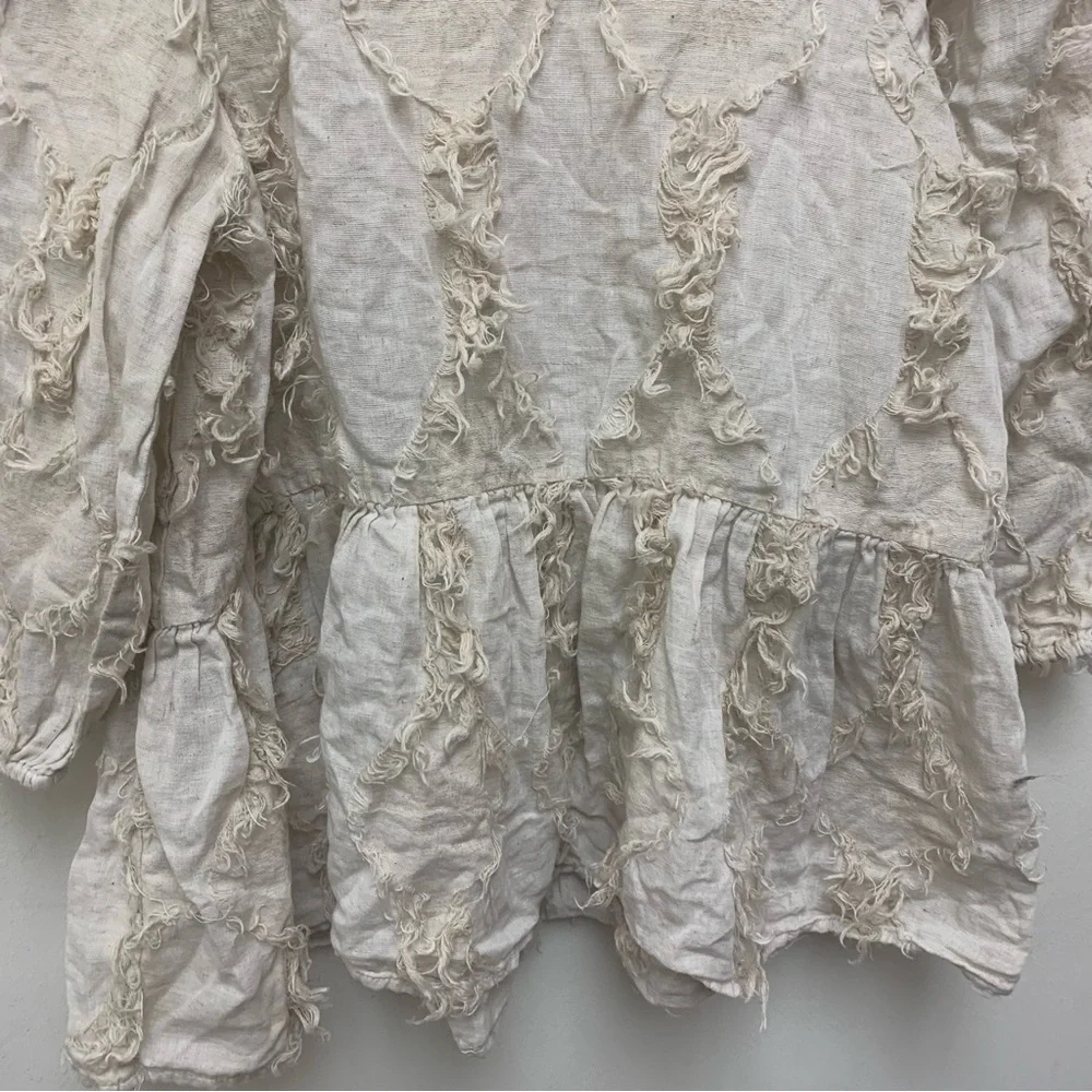 Zara Voluminous Fringe Blouse